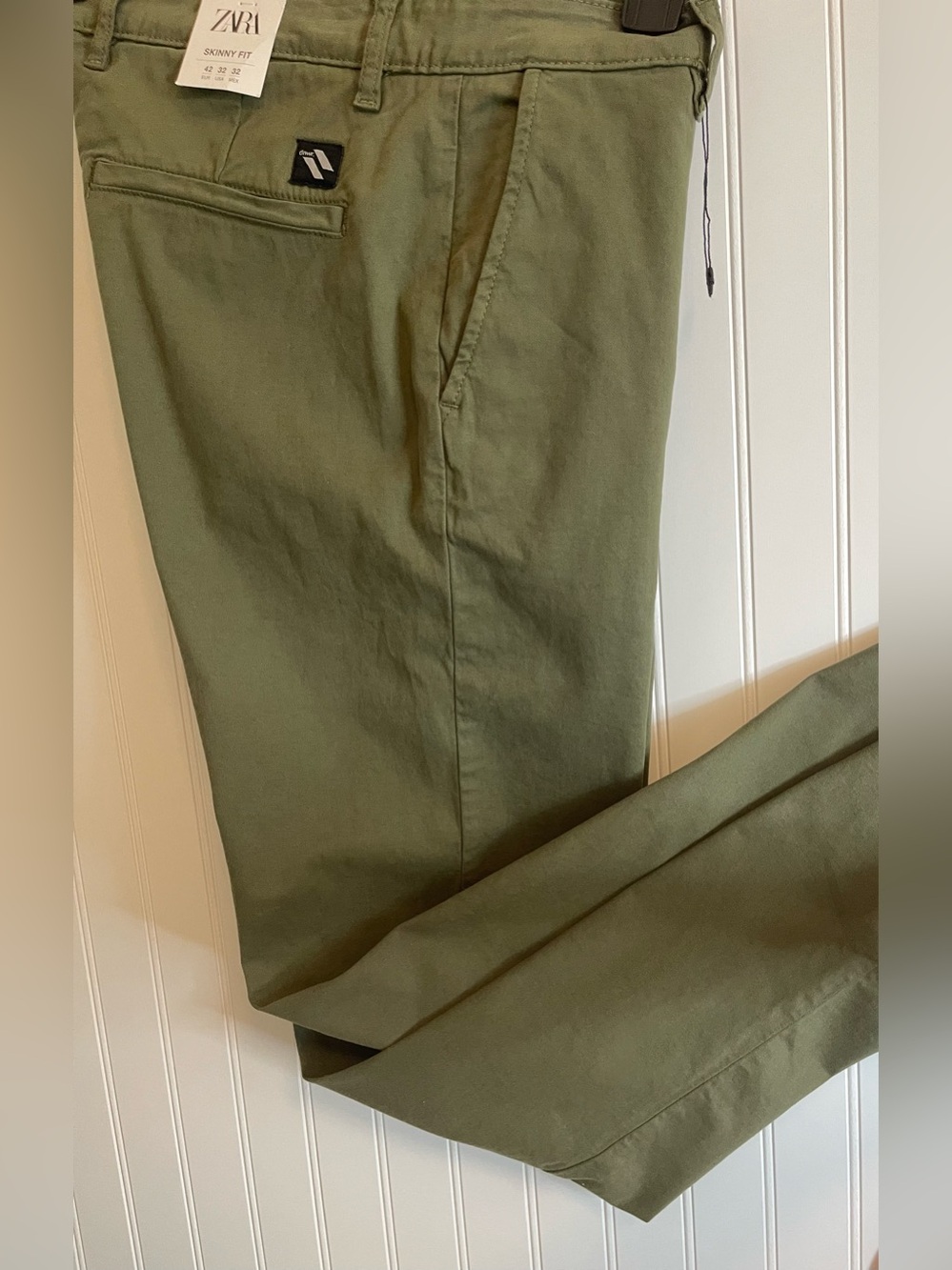 Zara Olive Chino Pants for Men